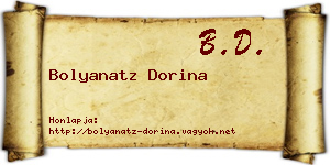 Bolyanatz Dorina névjegykártya